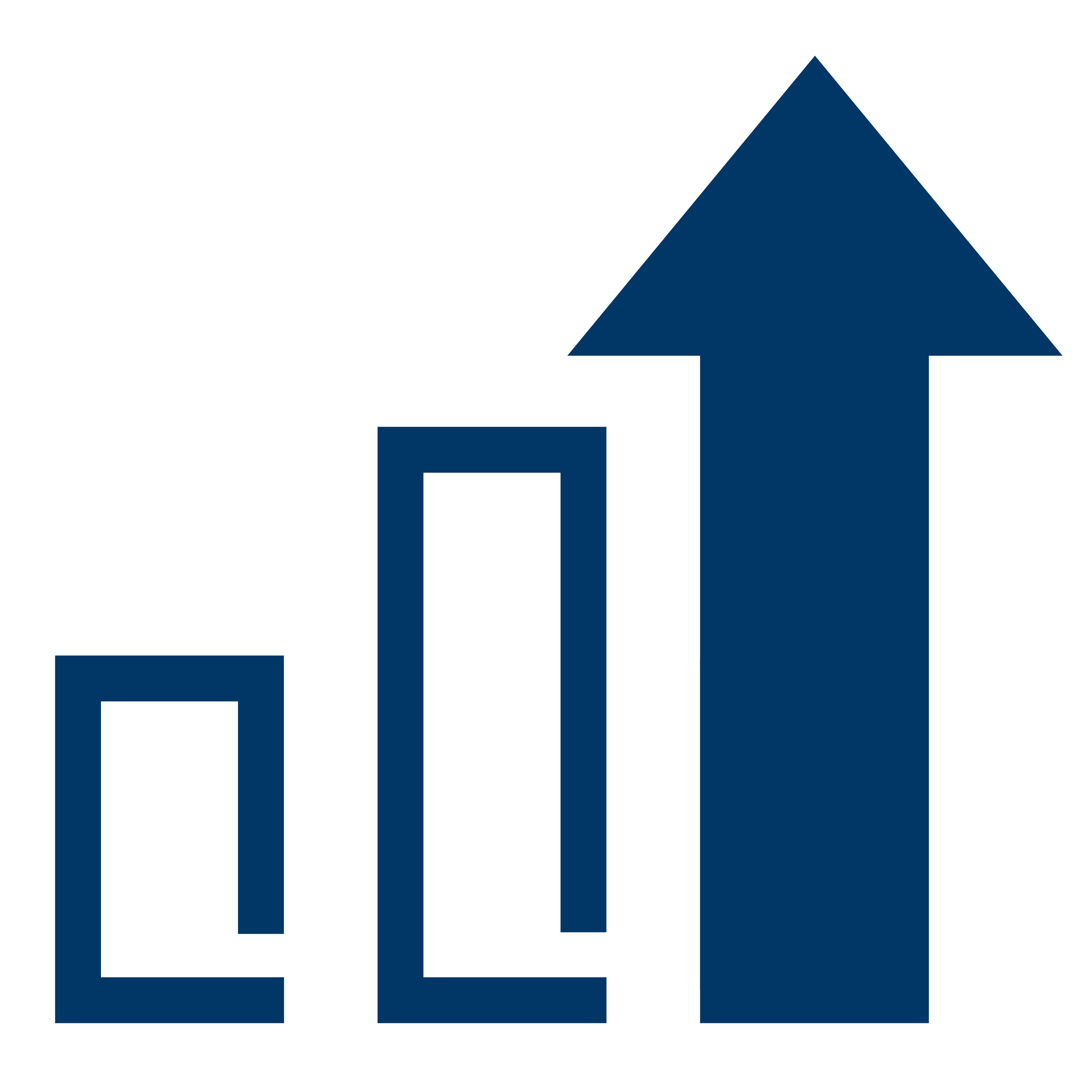 Bar graph into up arrow